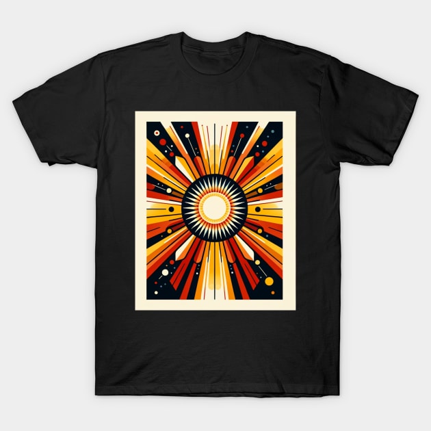 Radiant Brilliance: Solar Flare Symphony T-Shirt by heartyARTworks